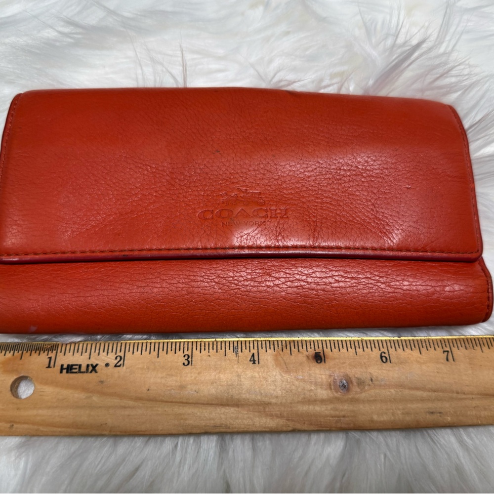 Coach Orange Leather Women's Wallet
